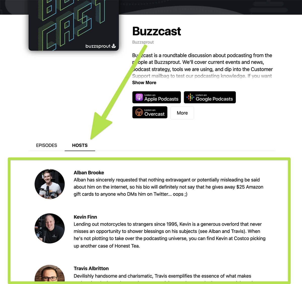Buzzsprout hosts